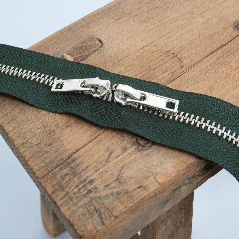 Reißverschluss mit zwei Schiebern, 40 cm, Waldmotiv – Maison Klem